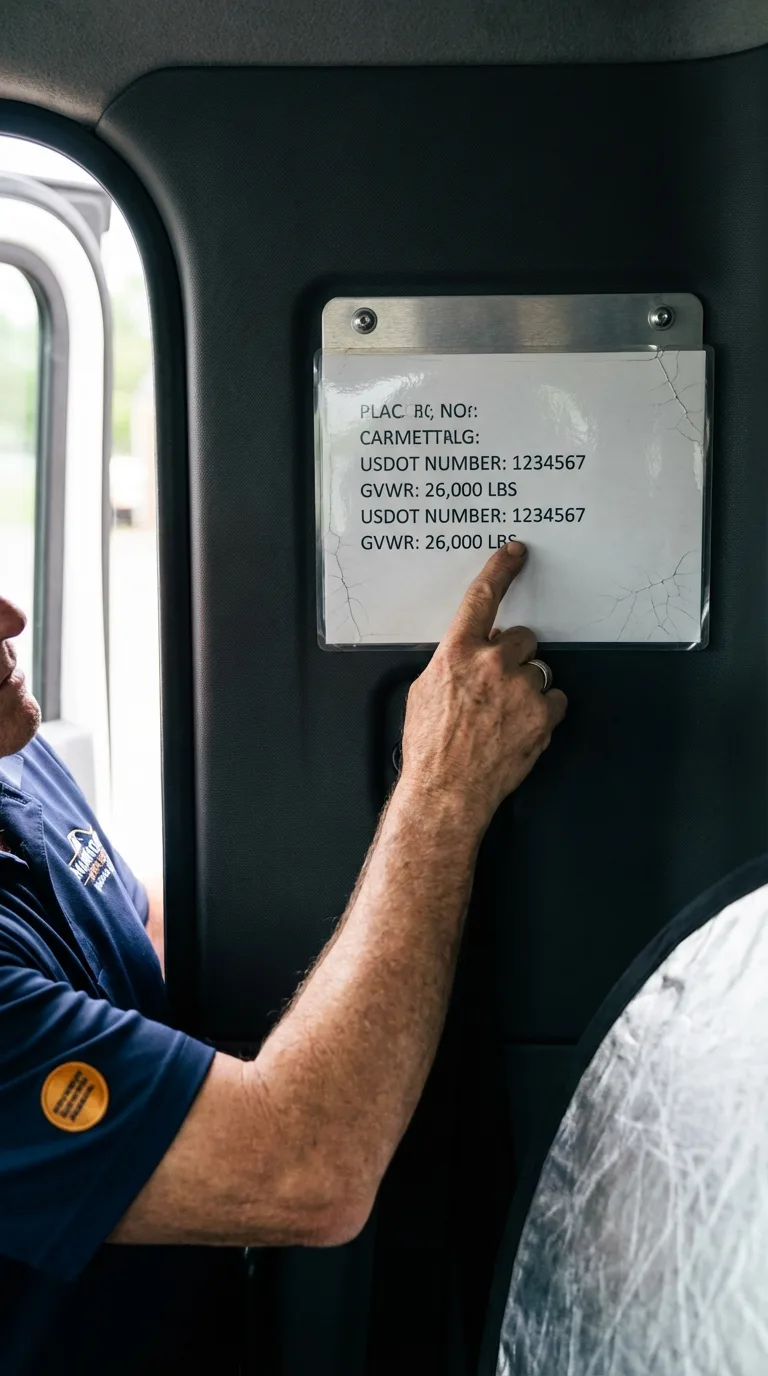 USDOT licensing placard verification in Old Bridge
